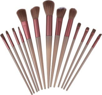 Unique Bargains Travel Makeup Brush Set Eyeshadow Brush Foundation Contour Concealer Blusher Brush 13Pcs Purple