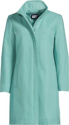 Land' End Women' Inulated Wool Coat - 16 - Teal Shadow