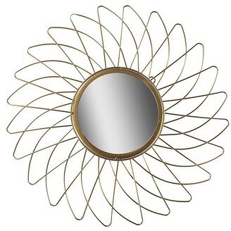 IH Casa Decor Circular Gold Wired Wall Mirror-AA