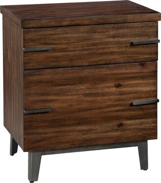 Furniture Monterey Point Acacia Wood Two-drawer Filing Cabinet