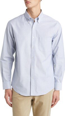 Regular Fit Stripe Cotton Oxford Dress Shirt