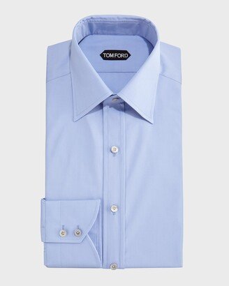 Slim-Fit Classic Dress Shirt, Blue