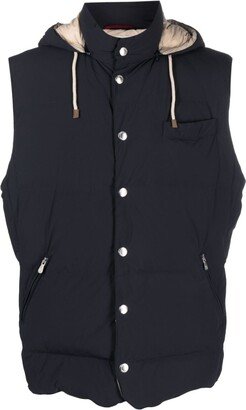 Detachable-Hood Padded Gilet