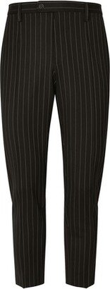 Pinstripe stretch wool pants