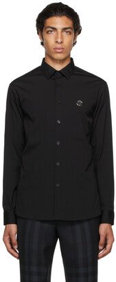 Black Poplin Monogram Motif Shirt