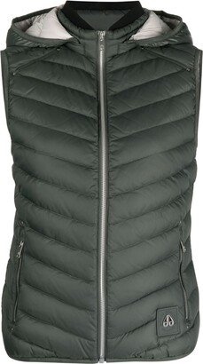 Air hooded down gilet