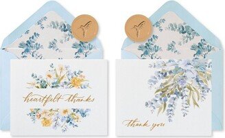 20ct 'Thank You' Sympathy Cards with Eucalyptus Leaves - PAPYRUS