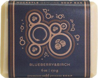 Huckstle Blueberry & Birch Soap Bar - Premium Handcrafted Body Soap, 6oz.
