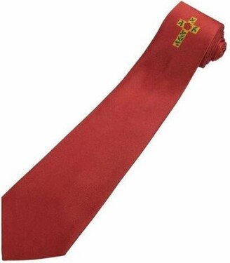 Masonic 100% Silk Rose Croix Degree Tie Red With Logo