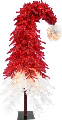 Pre-lit Santa Hat Christmas Tree with Square Stand, 7