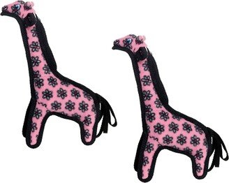 Tuffy Jr Zoo Giraffe Pink, 2-Pack Dog Toys