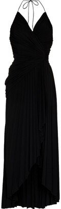 Halterneck Pleated Dress