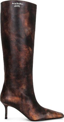 Kitten Heel Boot in Brown