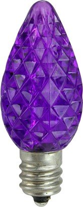 Northlight Pack of 25 Faceted Led C7 Purple Christmas Replacement Bulbs