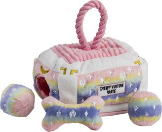 Chewy Vuiton Trunk Plush Dog Toy Set