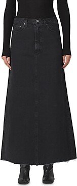 Hilla Denim Maxi Skirt-AB