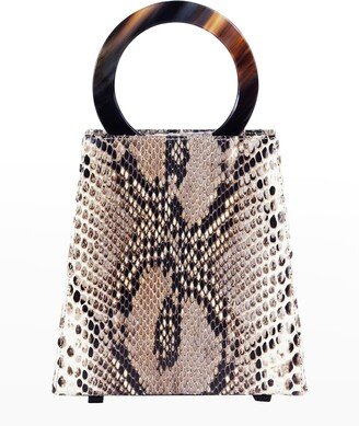 ADRIANA CASTRO Azza Mini Python Top-Handle Bag