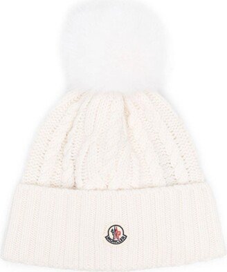 Logo-Patch Wool-Cashmere Blend Beanie