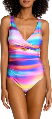 Sunset Cross Front One-Piece Swimsuit