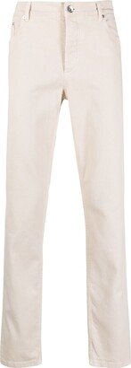 Straight-Leg Stretch-Cotton Trousers-AA