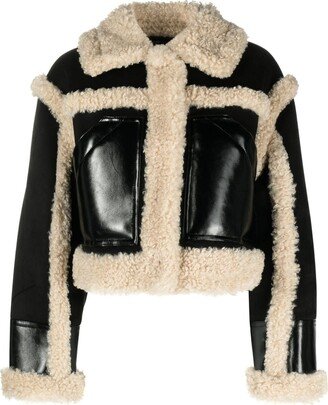 Edith faux-shearling cropped jacket