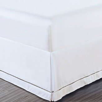 Luxury Hotel Hemstitch 14 Drop Bed Skirt White