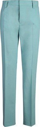 Tapered-leg Slim-cut Tailored Trousers