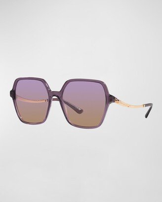 Gradient Curved Square Acetate Sunglasses