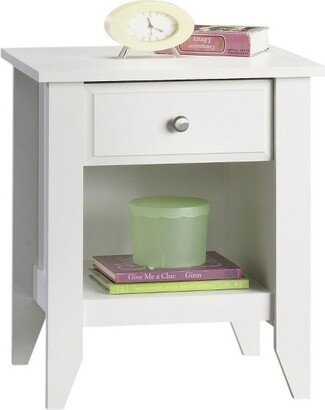 Shoal Creek Nightstand with Drawer & Storage Shelf - Soft White