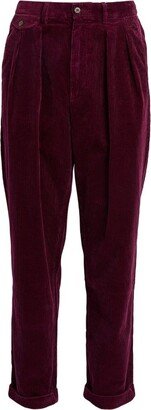 Corduroy Wide-Leg Trousers-AH