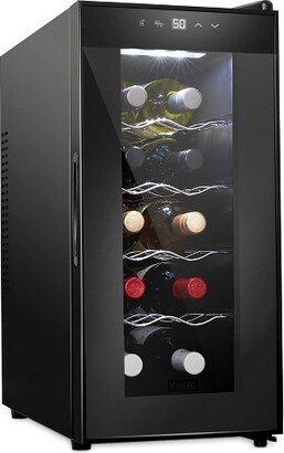 Schmecke 10 Bottle Thermoelectric Wine Cooler Fridge Mini Refrigerator-AA