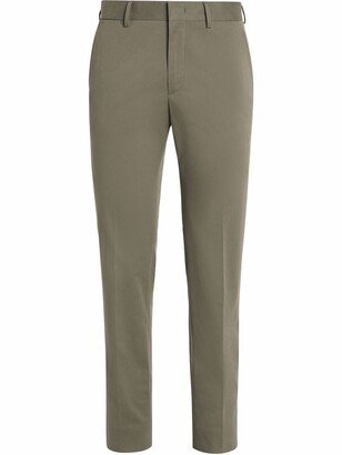 Slim-Cut Stretch-Cotton Trousers-AB