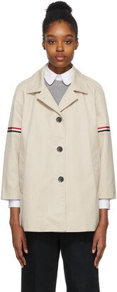 Beige Cropped Car Coat