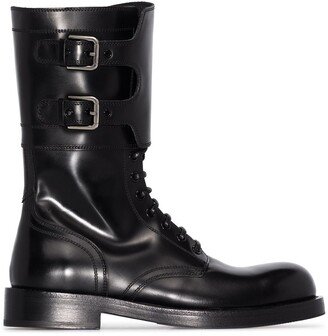 Polished Leather Military Boots