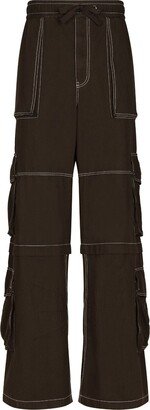 Wide-Leg Cargo-Pocket Trousers