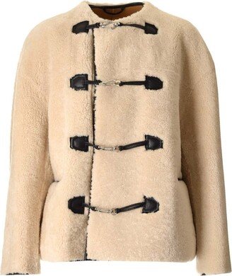 Teddy Shearling Clasp Buttoned Coat