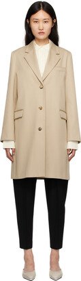 Beige Buttoned Coat