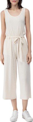 Devin Womens Ribbed Wide Leg Jumpsuit