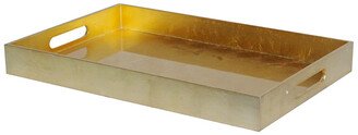 Medium Gold Leaf Lacquer Rectangle Serving Tray