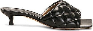 Padded Mule Sandal in Black