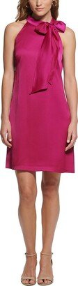 Womens Satin Mini Shift Dress