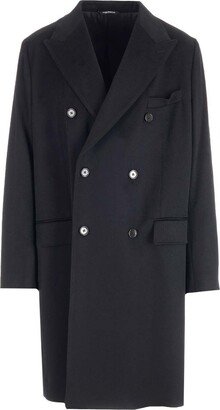 Double-Breasted Long-Sleeved Coat-AE