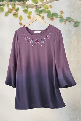 Women's Violetta Tunic Top - Purple Multi - PS - Petite Size