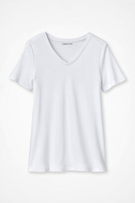 Women's #bestcotton V-Neck T-Shirt - White - PS - Petite Size