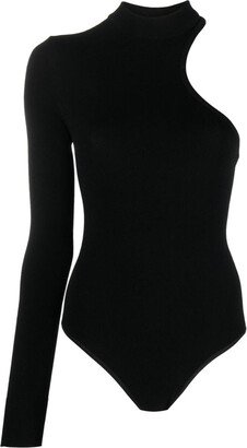 Bodysuit with bardot neckline