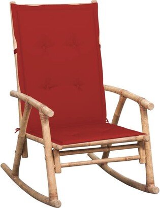 Rocking Chair with cushion Bamboo