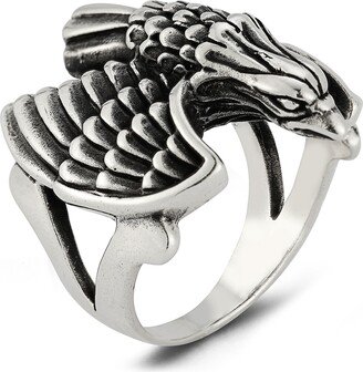 Yield of Men Men's Sterling Silver Oxidized Eagle Ring