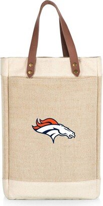 NFL Denver Broncos Pinot Jute Insulated Wine Bag - Beige