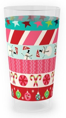 Outdoor Pint Glasses: Washi Christmas Outdoor Pint Glass, Multicolor