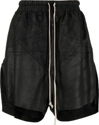 Curved-Hem Drawstring Shorts